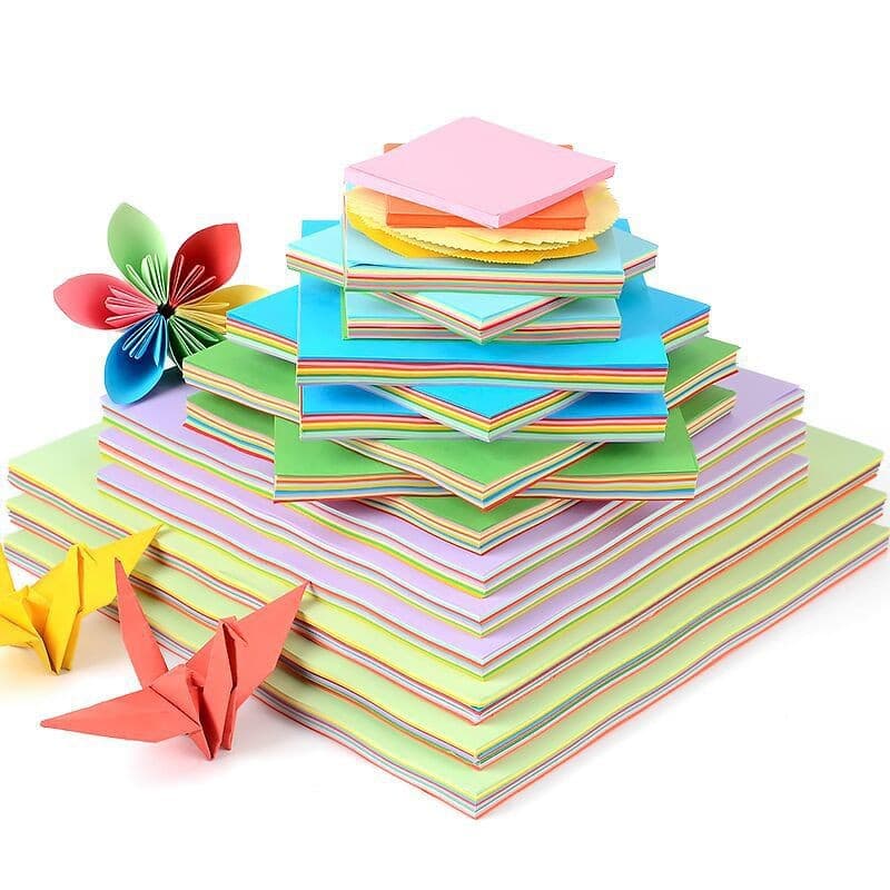 15cm square origami handmade kindergarten diy paper square origami children's paper crane colorful origami wholesale