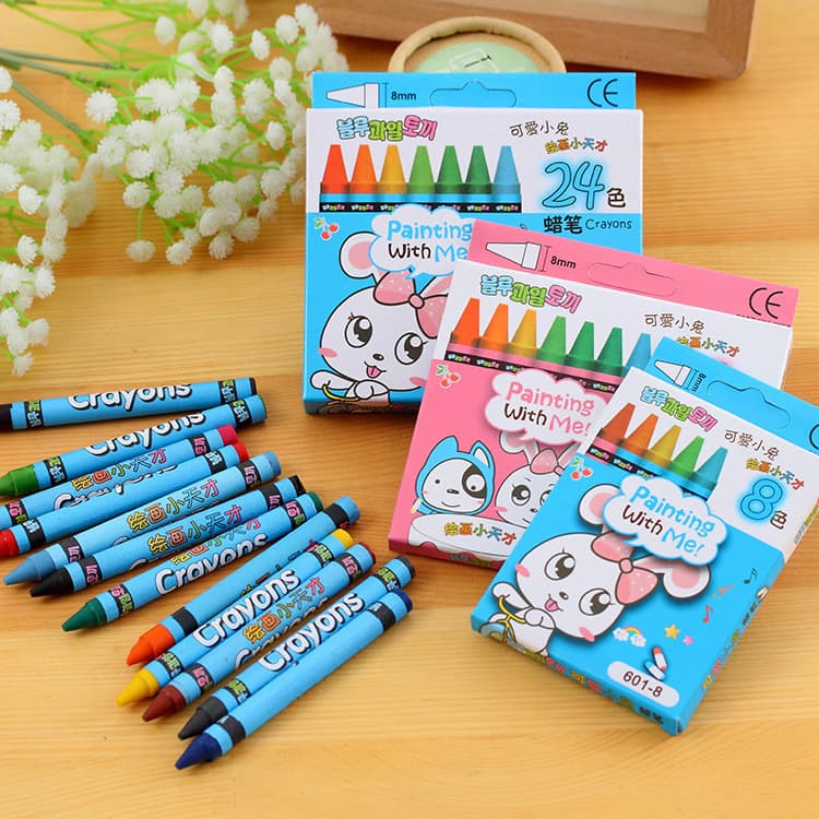 Creative Cute Oil Pastel 12-Color 18-Color 24-Color Student Art Drawing Coloring Pen Children's Crayon