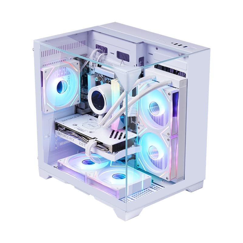 ITX sea view room computer case tempered glass desktop host M-ATX240 water-cooled side-through gaming e-sports machine