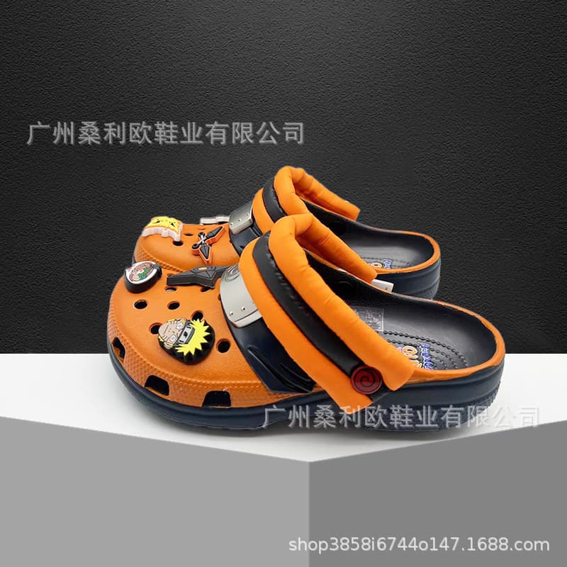 cross Naruto Naruto Sasuke clogs casual shoes men's shoes summer non-slip sandals slippers with labels