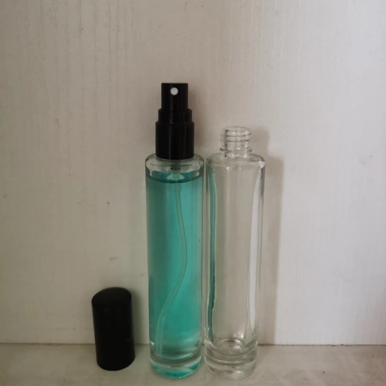 Wholesale 15ml square round spray glass perfume bottle perfume bottle sample bottle glass spray empty bottle