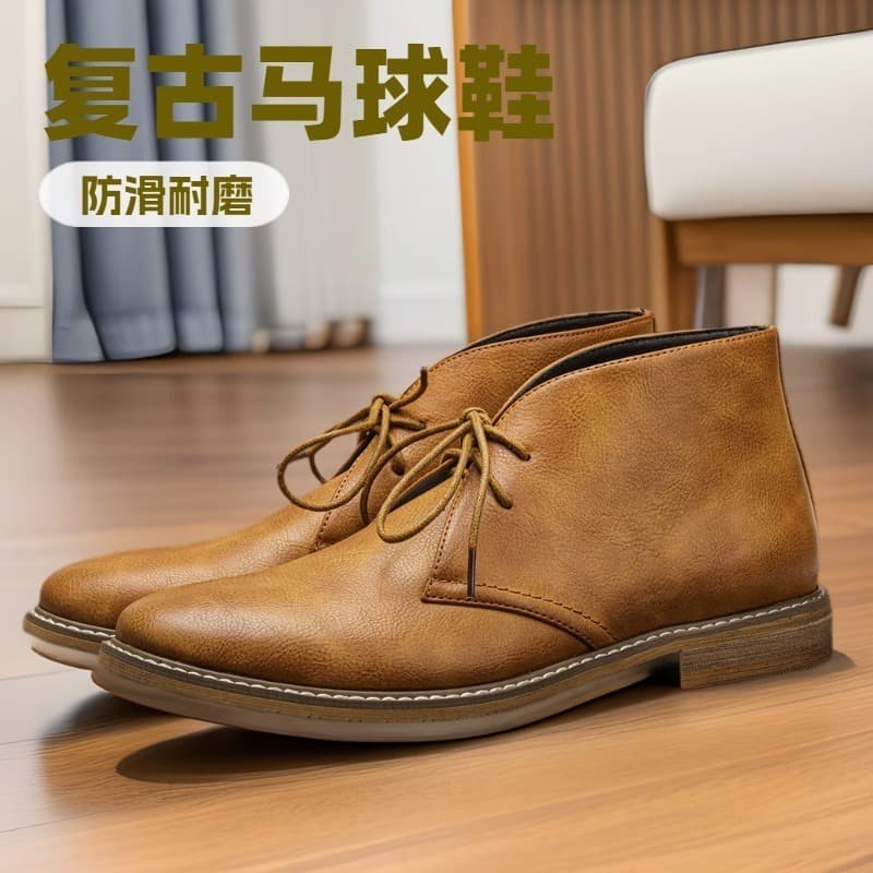 Factory direct cross-border plus size men's shoes retro desert boots classic polo boots distressed Amazon independent station foreign trade