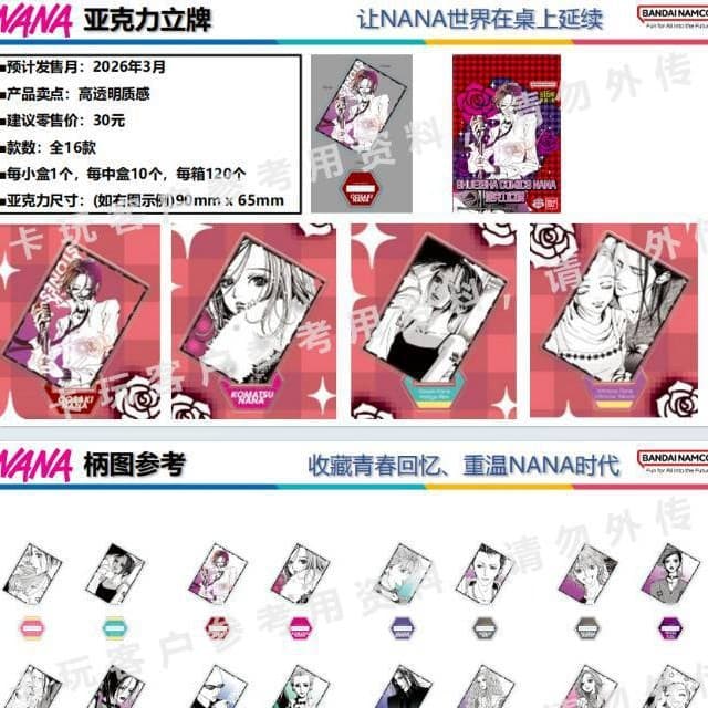 Official Genuine Nana Blind Box Badge Bar Badge Oosaki Nana Komatsu Nana Honjo Ren Cafe Merchandise