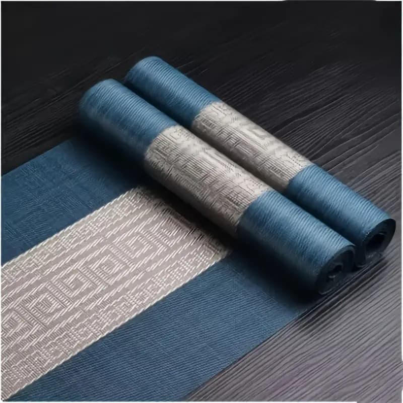 Table flag New Chinese style light luxury tea table mat Retro style PVC table flag Extra long non-slip heat-resistant tablecloth decoration 3.8m