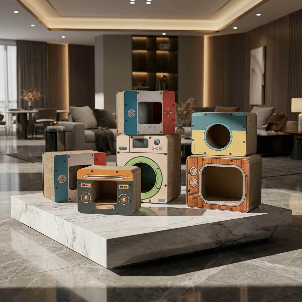 Washing machine cat nest corrugated cat scratching board TV radio cat sleeping nest claw grinding board TV cat scratching board