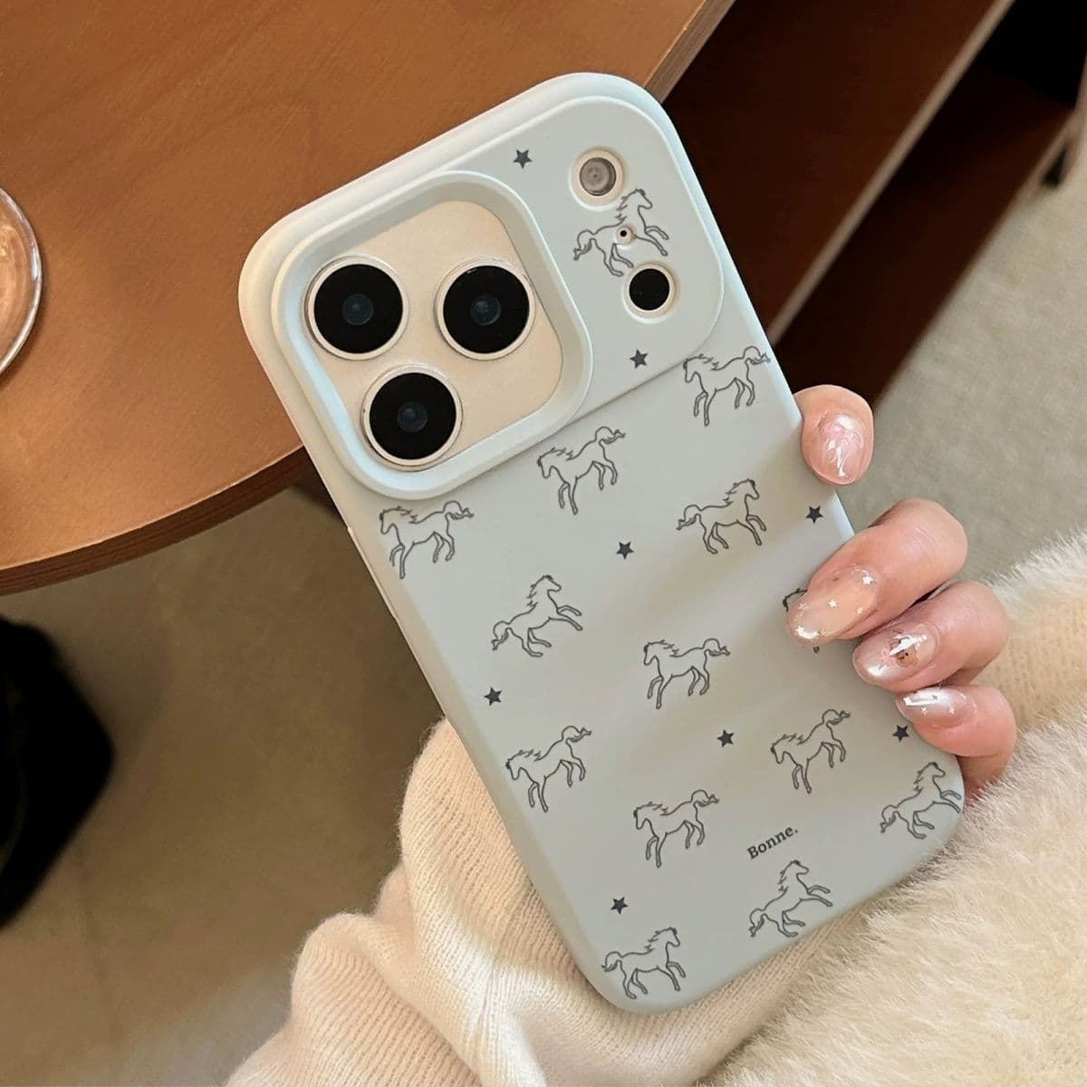 Minimalist Star Line Design, Suitable for 17 Pro Max, 16, 15 Pro, Cute 14 Plus/Sticky Rice Case