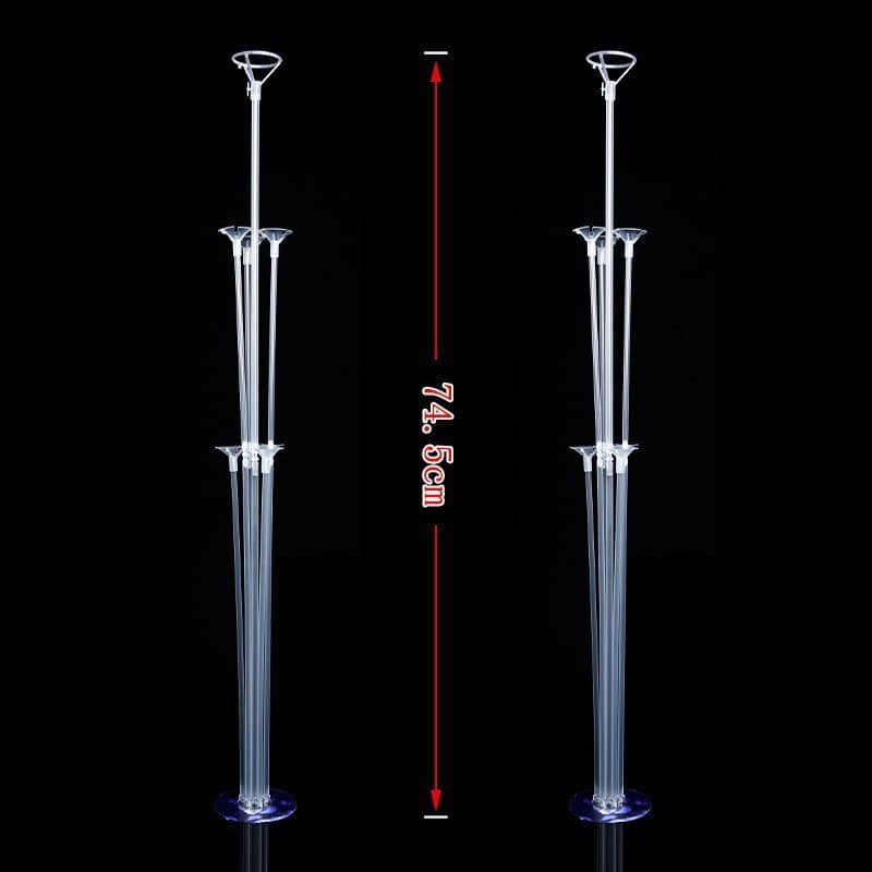 Transparent Invisible Adhesive Table Floating Balloon Display Stand for Birthday Party Venue Decoration, 7-Ball Sticky Table Floating Balloons