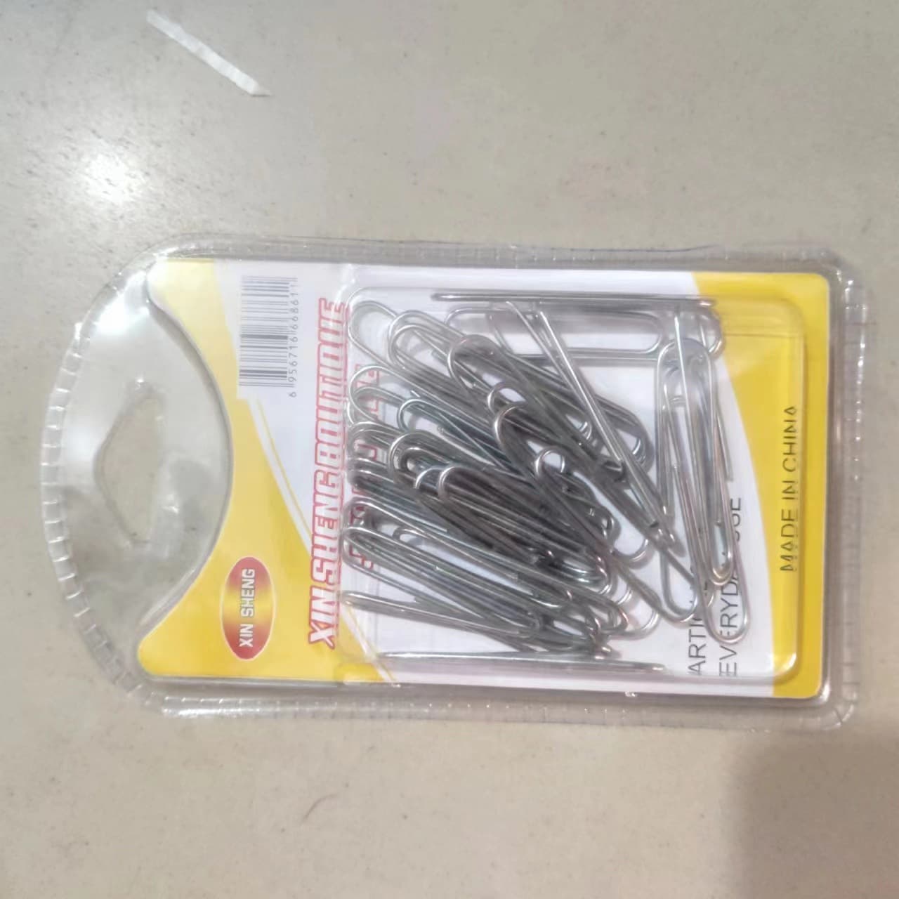 Office Supplies Metal Paper Clips, Nickel-Plated Thickened 5cm Paper Clips for Binding