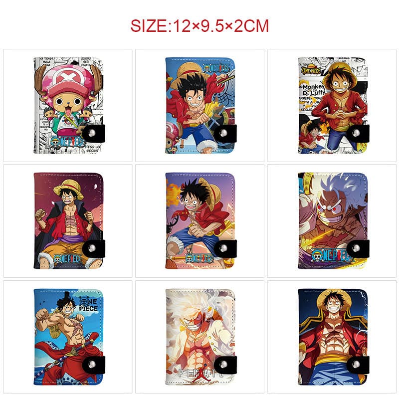 One Piece Popular Merchandise Vertical Snap Wallet, Bi-Fold Double-Layer Card Holder, Coin Purse, Storage Bag