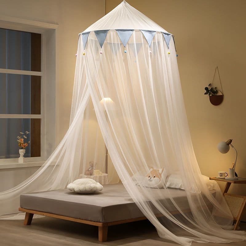 Ceiling Round Dome Mosquito Net for Bedroom, New Floor-Standing, Kids Princess Style, Fine Mesh