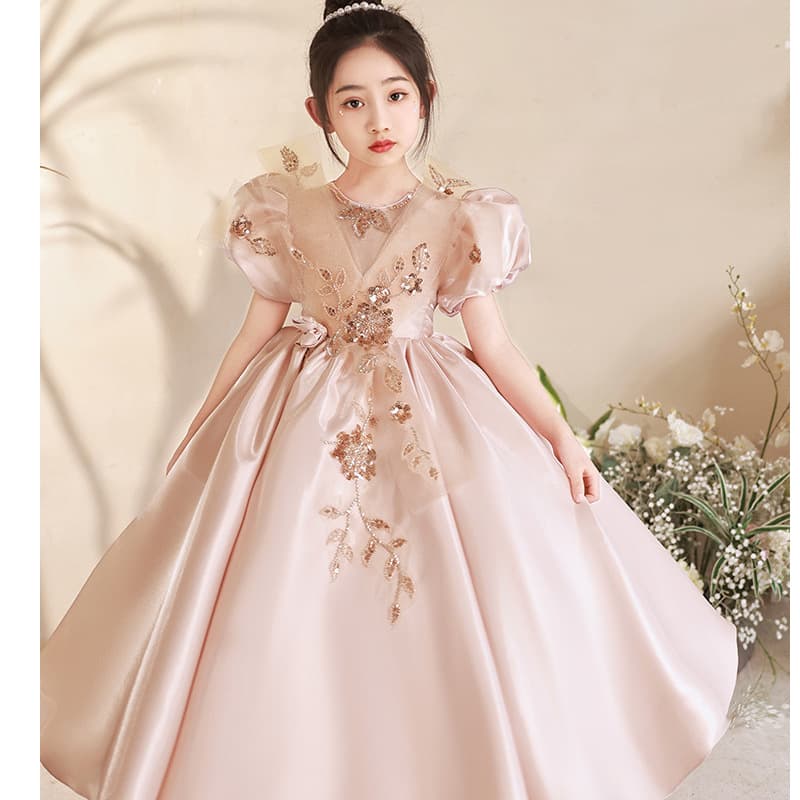 Children's dress princess dress French birthday party evening dress flower girl little girl piano playing catwalk host