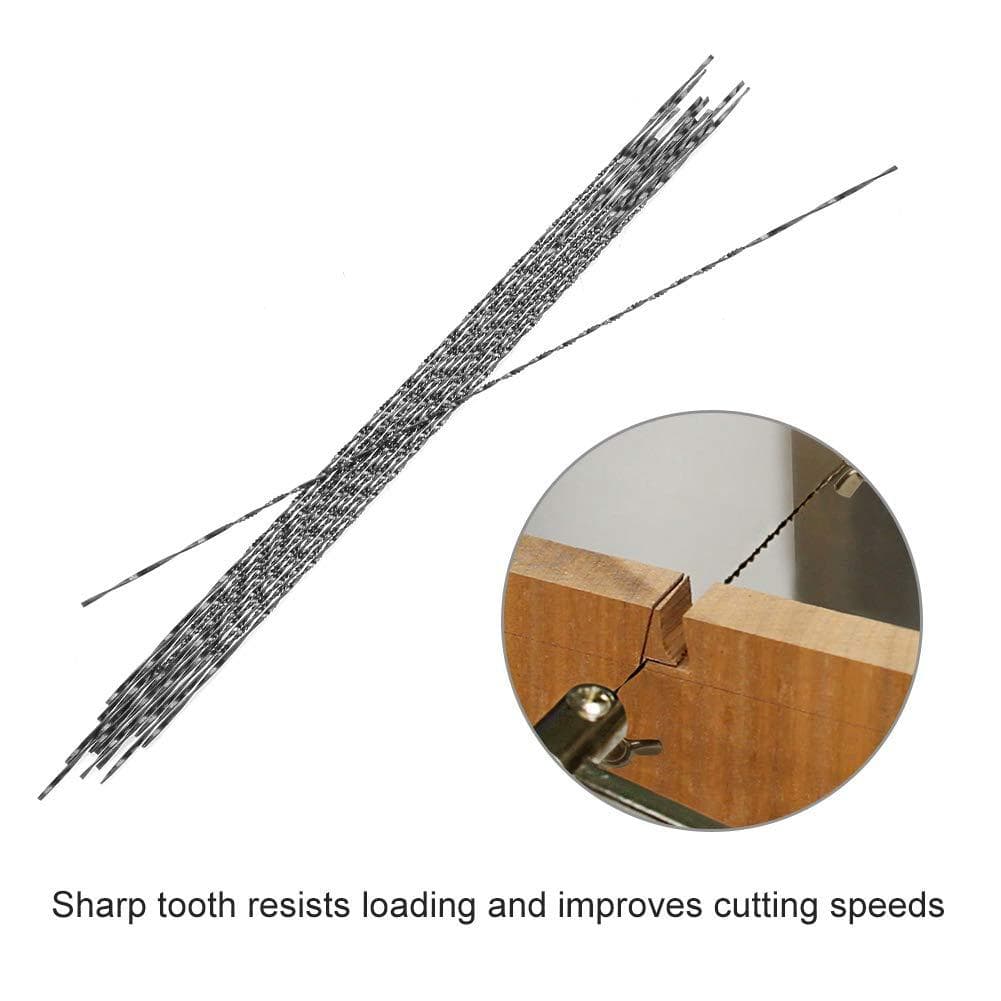 12pcs spiral tooth scrolling saw blades, wire saw for wood, metal, plastic cutting