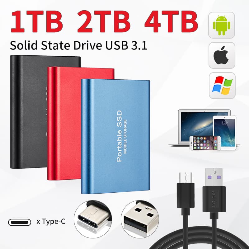 Mobile Ssd Hard Drive Type-Usb 500g 1Tb 2Tb Cross-Border Solid-State