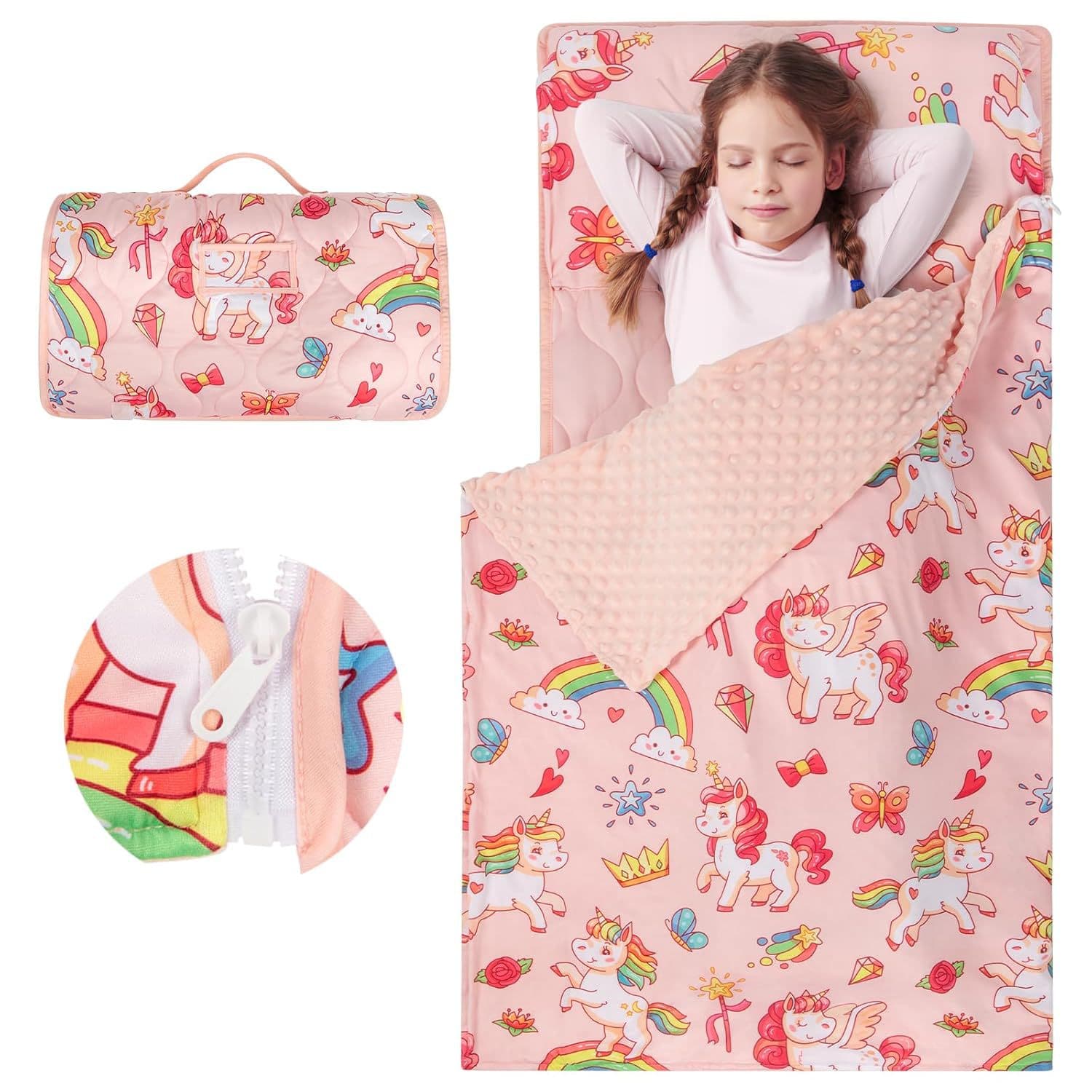 Hot Export Portable Children's Anti-kick Quilt Amazon Custom Foldable Sleeping Bag, Children's All-in-one Nap Mat