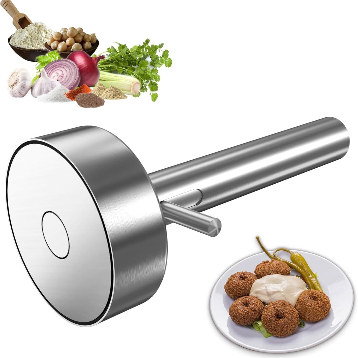In-Stock Cross-Border Kitchen Tool Stainless Steel Meatball Salad Sandwich Maker Falafel Maker