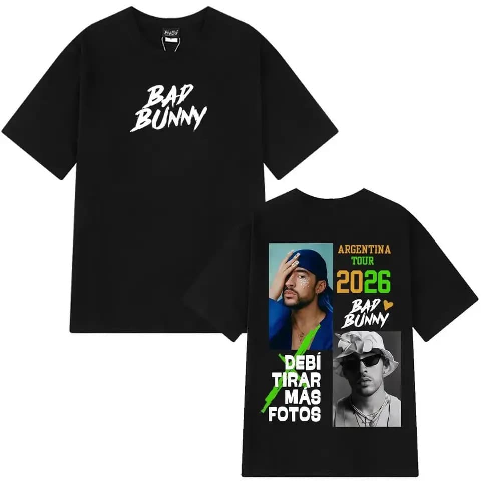 Y2K Streetwear Bad Bunny Funny T-Shirt Harajuku Casual Clothes