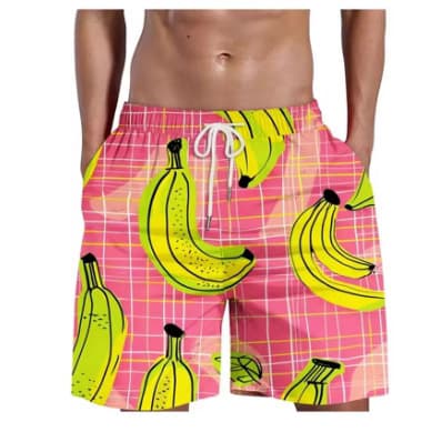 Summer Fruit 3D Printed Men's Shorts Funny Casual Beach Shorts Watermelon Banana Pineapple Quick Dry Men