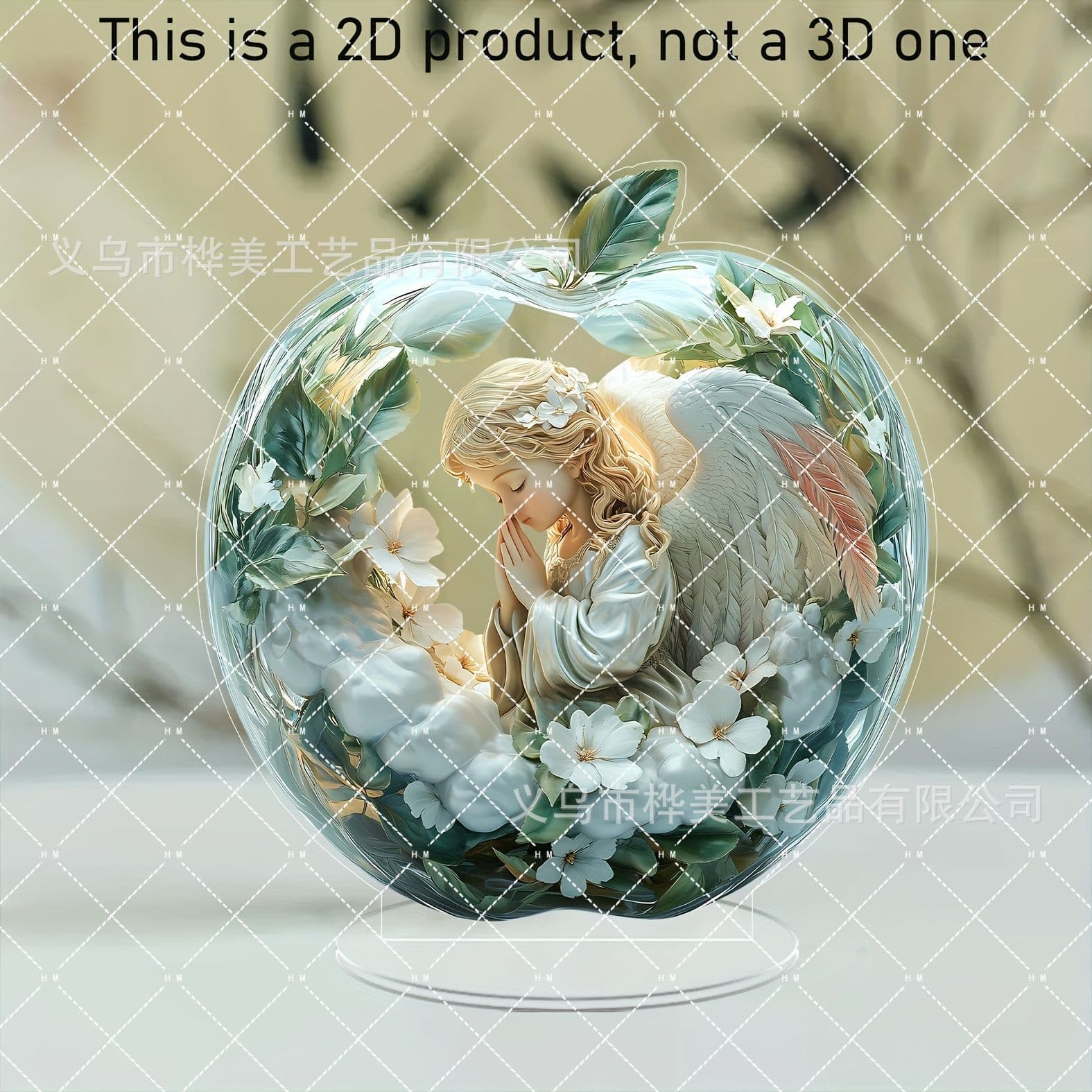 Cross-border new product Angel Girl 2D Acrylic Desktop Ornaments Home Decoration Valentine's Day Creative Decoration Crafts