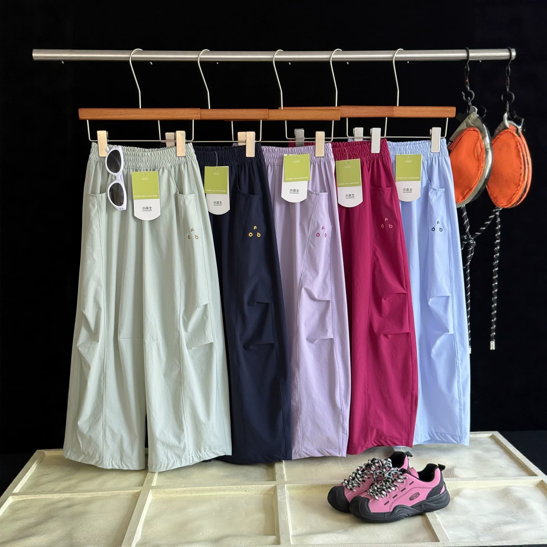 Children's Nylon-Spandex 5-Color Parachute Pants, Summer New Arrival, Boys and Girls, Outdoor Sports Quick-Dry Cargo Wide-Leg Pants