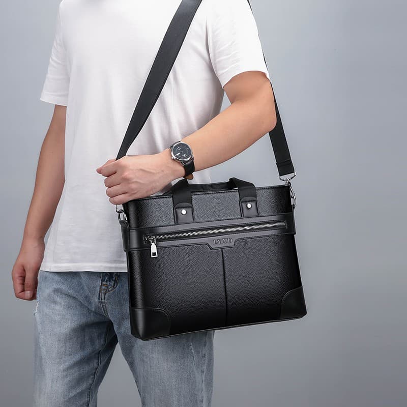 New Cross-Border Men's Briefcase Business Commuter Laptop Bag Handbag Shoulder Crossbody Bag for AliExpress
