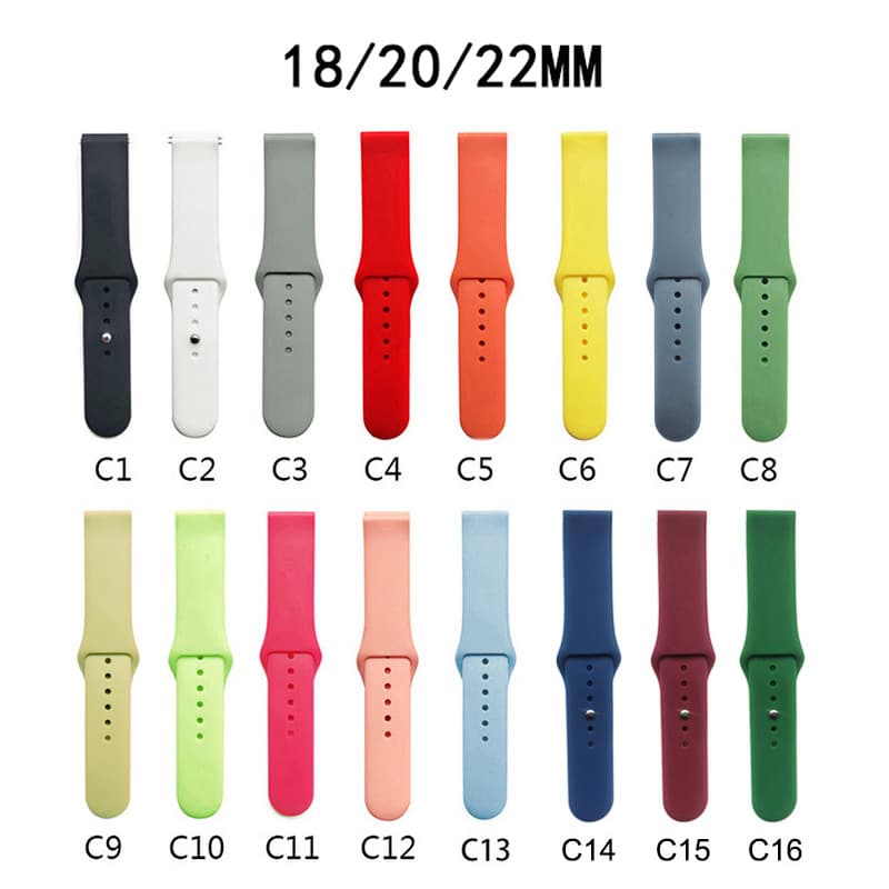 Digital Computer/Smart Watch Strap - Replacement Silicone Wristband for Fitness Tracker - Multiple Colors Available