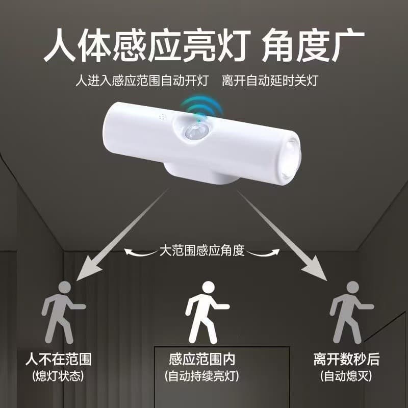 Cross-border New Dual Cat's Eye Human Sensor Light, Rechargeable Magnetic Atmosphere LED Light, Modern Minimalist Three-color Background Lamp