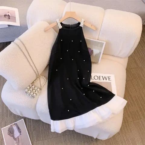 Girls Summer Dress 2026 New Korean Style Children Sleeveless Dress Fashion Loose Versatile Girls Vest Dress