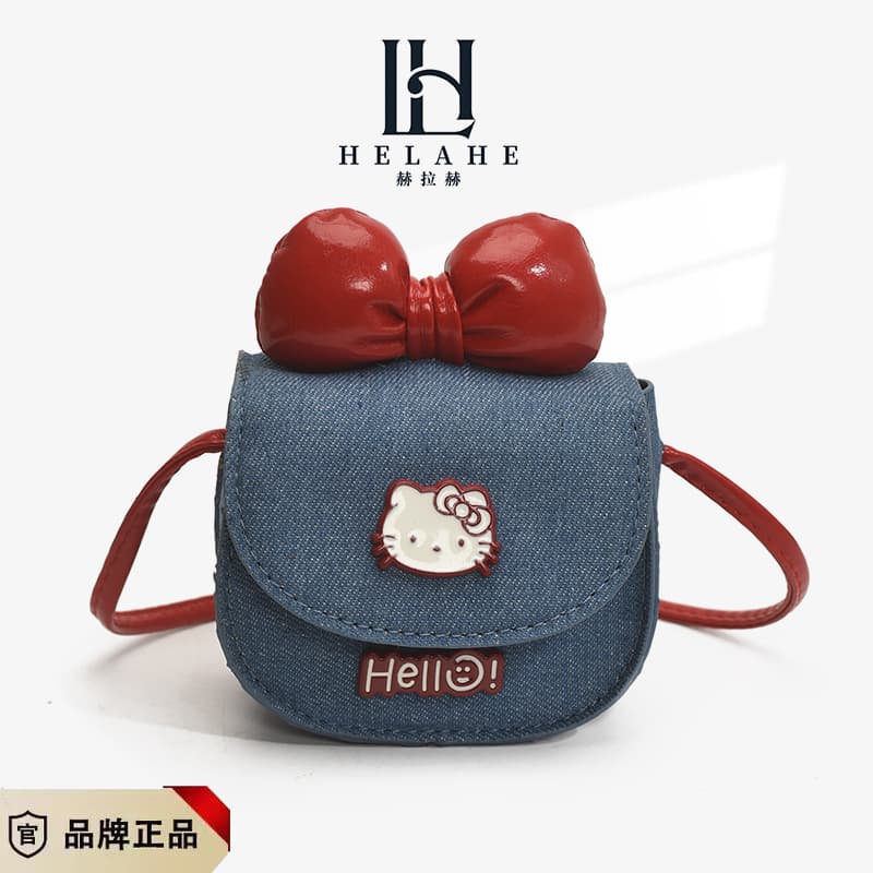 Hello Kitty Mini Crossbody Bag Cute Bow Sweet Girl Kitty Small Bag Coin Purse for Girls