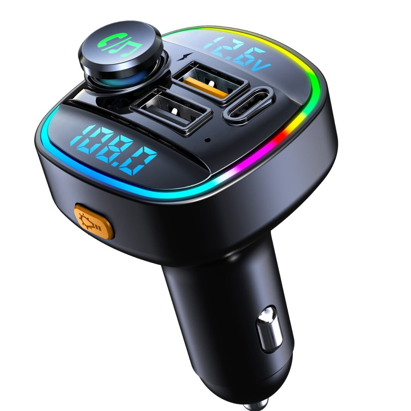 C22 Car Bluetooth MP3 Player Hands-Free Call Lossless Sound Quality PD/QC3.0 Fast Charging Vehicle MP3