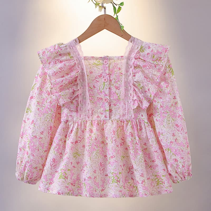 Girls' Shirt 2025 Spring New Arrival Children's Clothing Stylish Autumn Top Spring and Fall Baby Blouse