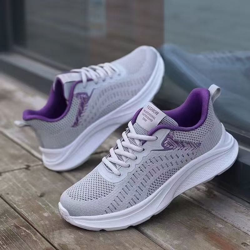 Women's Flyknit Shoes: Four-Season Breathable Sports Shoes, Casual Comfortable Slip-On Shoes, Running Shoes, Export Mesh Shoes