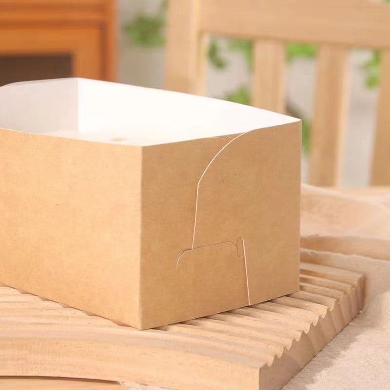 Golden Pillow Cake Paper Cup Packaging Box Heat-resistant Toast Paper Box Bag Baking Oven Mold 250g Home Oven