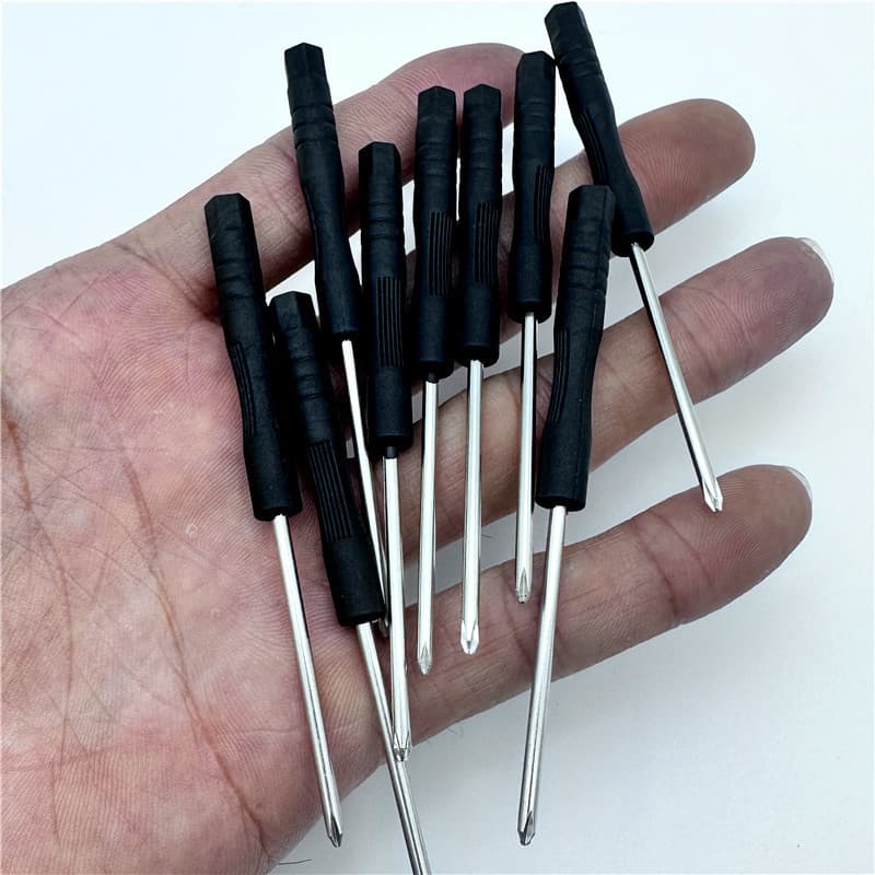3.0 Small Black Phillips Bit, 2.0 Phillips Mini Screwdriver, 0.6Y1.5 Slotted, 1.5V0.8 Star-Shaped Black Bit