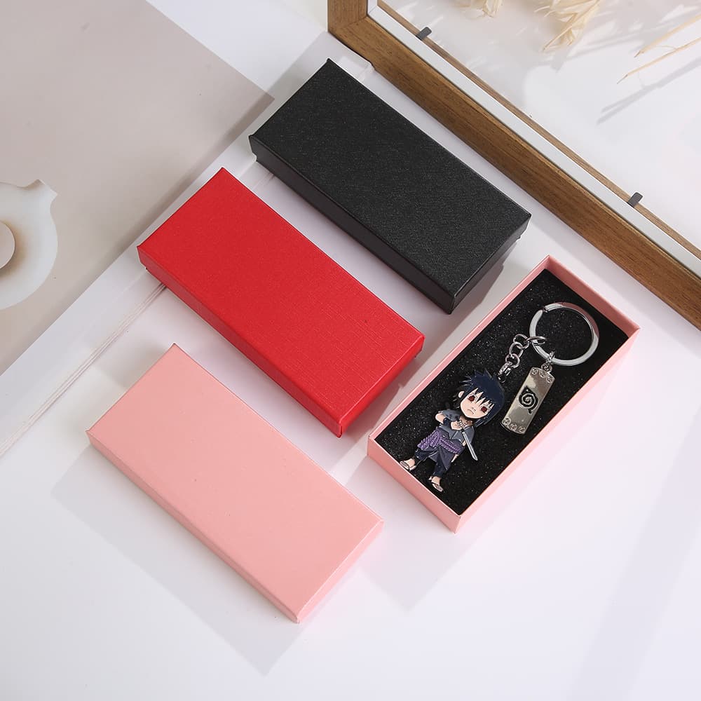 Solid color long jewelry box necklace simple and versatile watch box pendant necklace jewelry paper box heaven and earth cover gift box