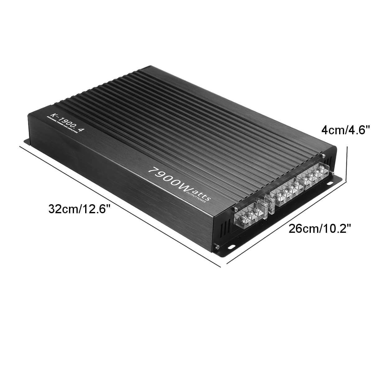 Direct Selling New 19004 Car Audio Amplifier High Power Aluminum Alloy 12V Car Four-Way Amplifier 4-Channel