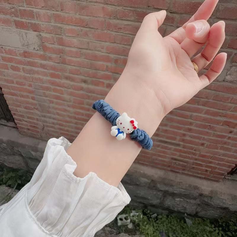Smart Watch Band Compatible with Apple S10 Xiaomi S10 Ceramic Edition, Fashionable Denim KT Hair Tie High Elasticity Wrist Strap