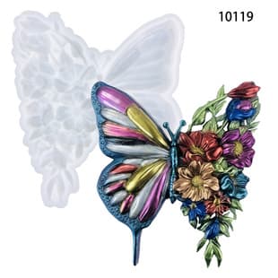 Butterfly Wall Decoration Silicone Mold DIY Semi-3D Butterfly Ornament Wall Pendant Flower Butterfly Epoxy Mold