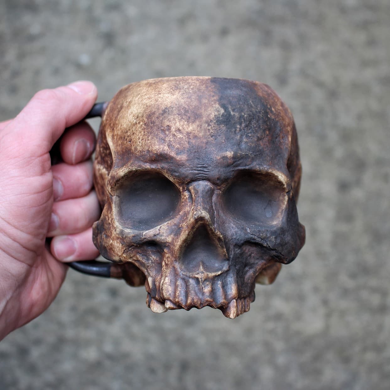 Cross-border Skull Mug Resin Horror Creative Halloween Skull Resin Mug