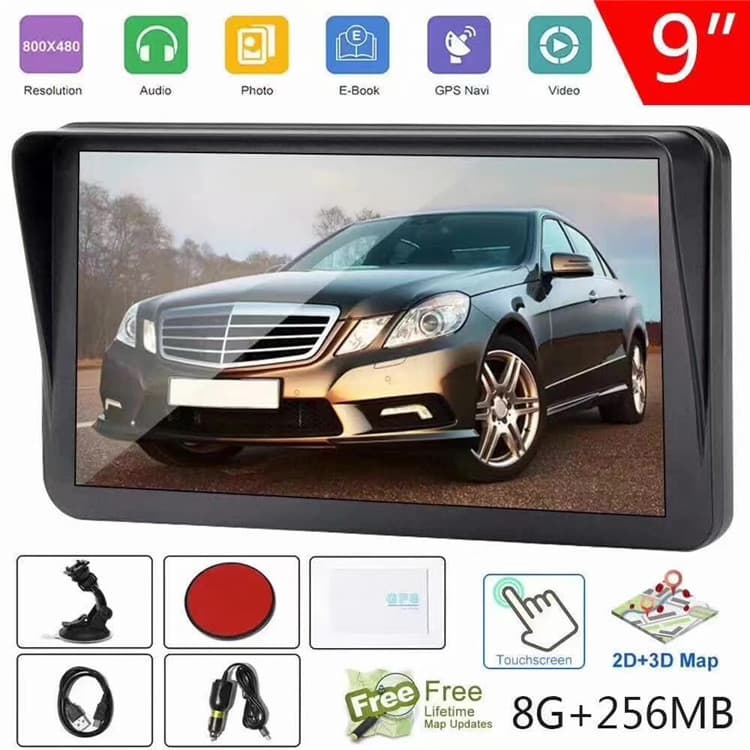 Top Choice for Foreign Trucks 9-inch GPS Navigator Car Vehicle Accessories Portable Navigator Europe Specific