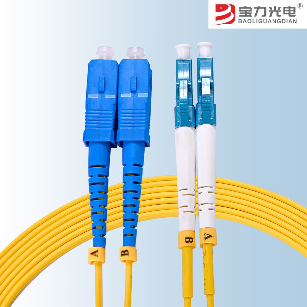 Baoli Optoelectronics Low Smoke Zero Halogen Telecom-Grade Single-Mode Duplex LC-SC Small Form to Standard Form 2.0 Pigtail Fiber Patch Cord