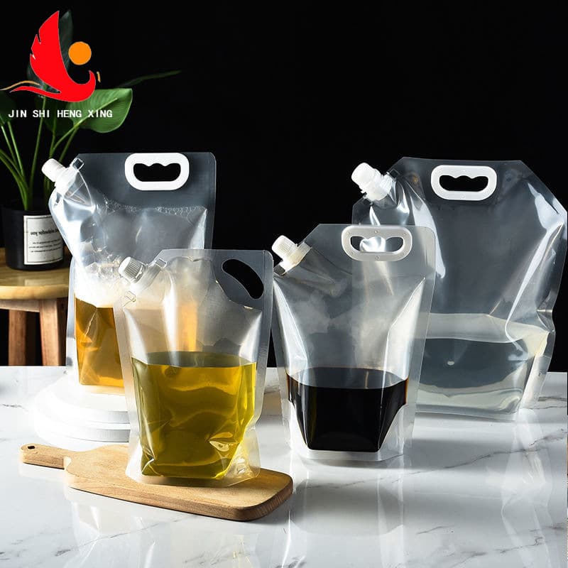 Bulk Beer Spout Packaging Bags, Large Spout Handled Stand-up Bags, Takeout Hot Pot Soup Chicken Soup Packaging Bags