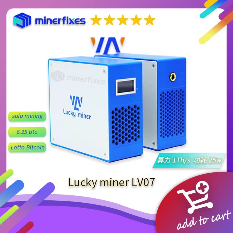 Lucky Miner 1000GH/S Solo Miner Lotto Machine LV07 Bitaxe Home Low-Power