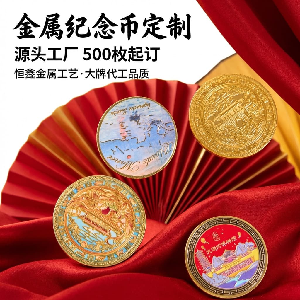 Metal Commemorative Coins Customized Museum Popular Attractions University Check-in Commemorative Coins Metal Commemorative Coins Game Coins