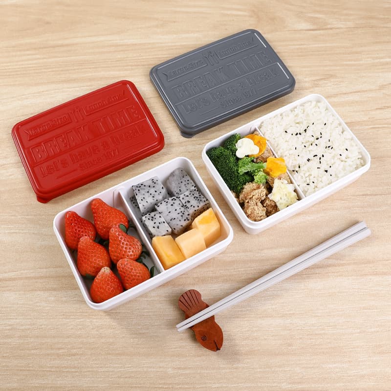 Japan Imported NAKAYA Bento Box Set Student Microwave Lunch Box Rectangular English Letter New Bento Box