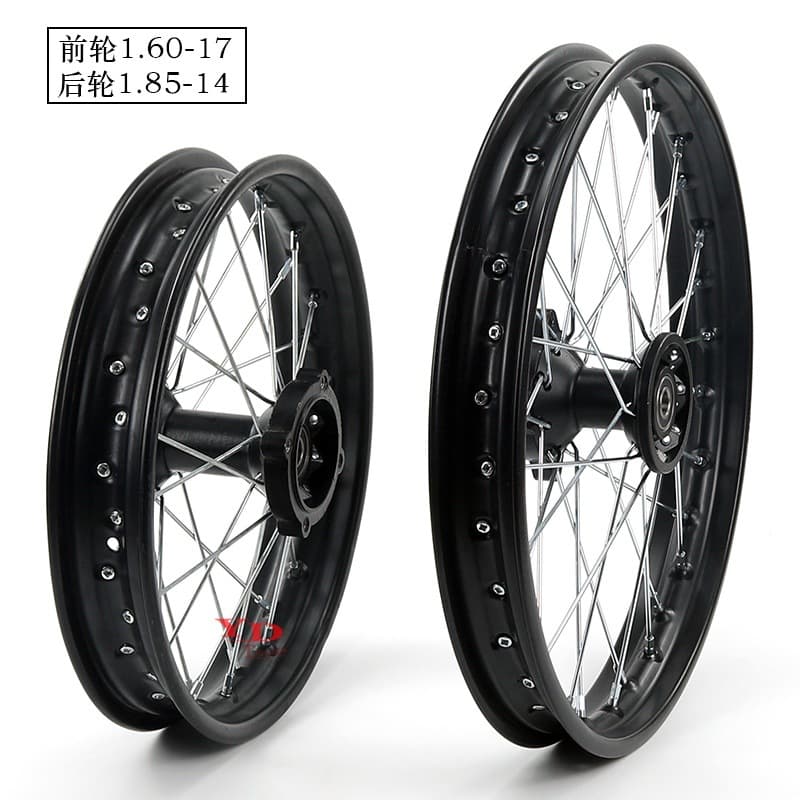 Dirt Bike Tire Rim Drum Hub Core 1.60x17 Inch Hub Core 1.85x14 Inch Steel Rim