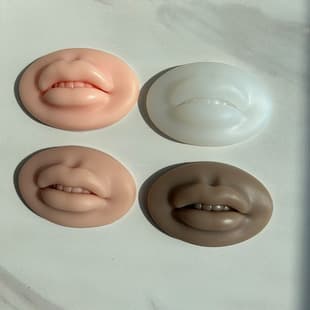 5D Human Lip Tattoo Silicone Lip Model Piercing Practice Skin Lip Blush Plump Lips Lip Piercing Lip Model