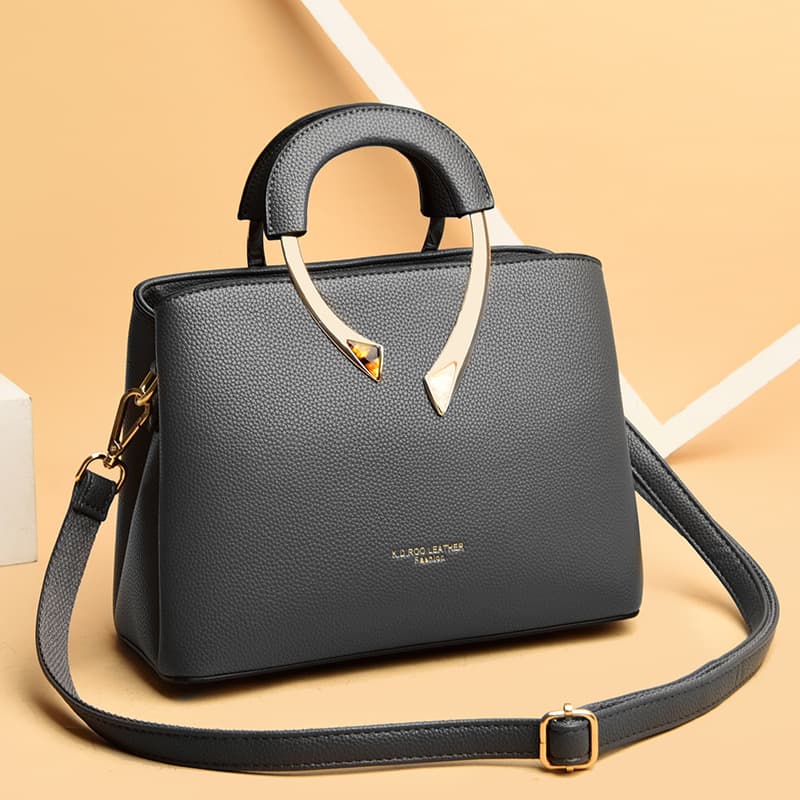 2026 New European and American Fashion Ladies Crossbody Shoulder Bag for Middle-aged Women, Large Pebble Grain Handbag