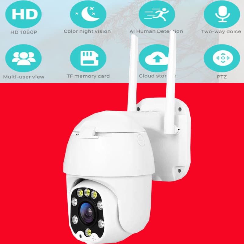 1080P PTZ WiFi IP Camera Outdoor 4X Digital Zoom Wireless