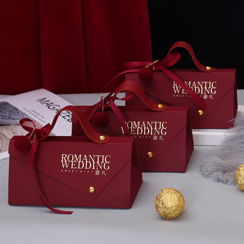Creative Wedding Candy Box, Chinese Wedding Candy Bag, Korean Style Handheld Candy Box, Return Gift