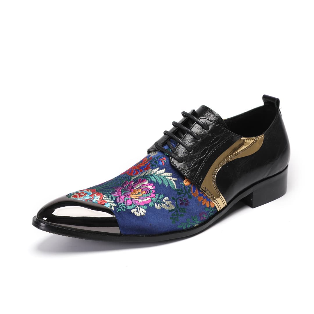 Senlu low-top shoes for men with embroidered national style dad shoes for men with trendy genuine leather to enhance personality and national style embroidered casual shoes for men